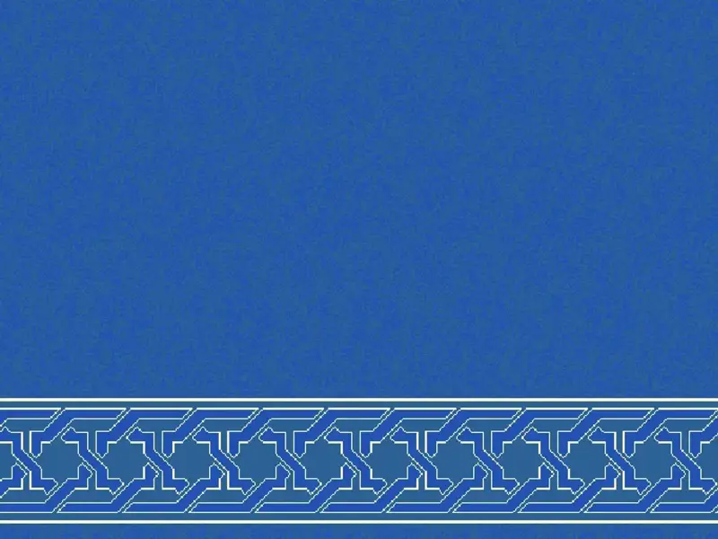 Interlocking Star-Lattice Border Strip — Line-Strip Collection — Blue