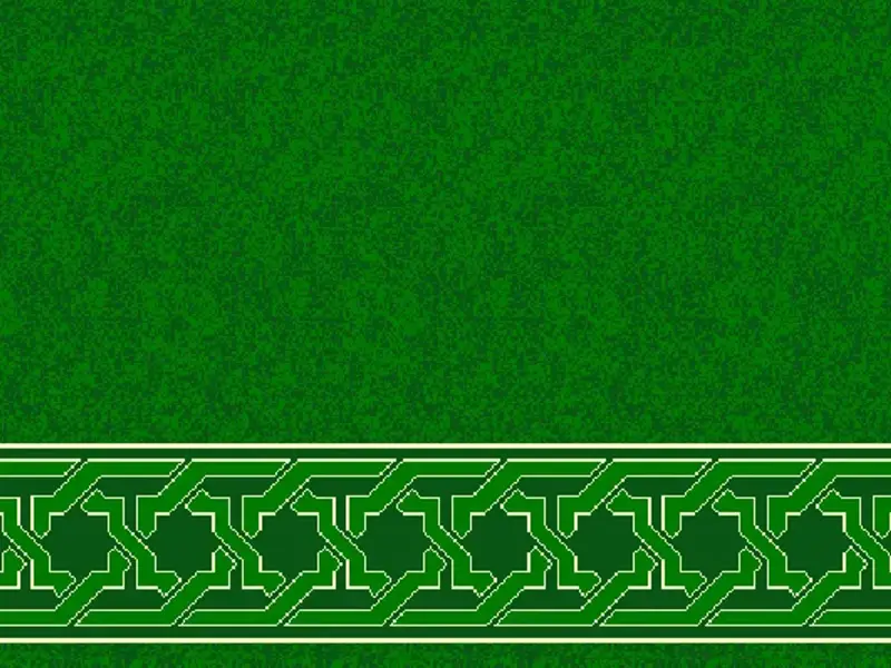 Interlocking Star-Lattice Border Strip — Line-Strip Collection — Green