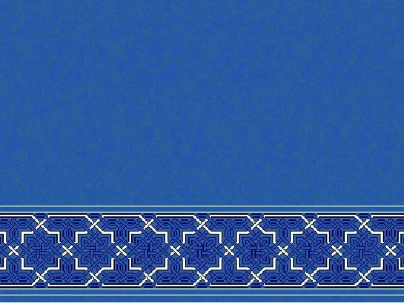 Geometric Lattice Border Strip — Interlocking Octagonal Band — Blue