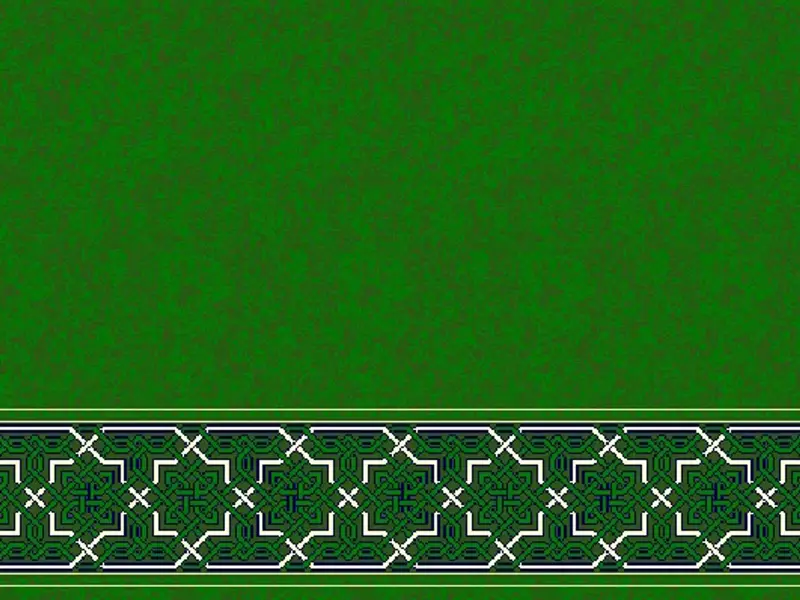 Geometric Lattice Border Strip — Interlocking Octagonal Band — Green
