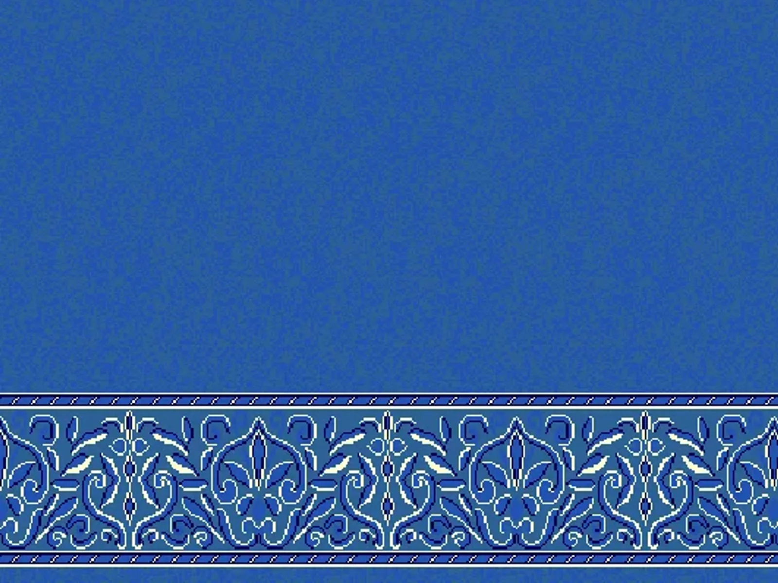 Plain Field with Arabesque Border Strip — Line-Strip Collection — Blue