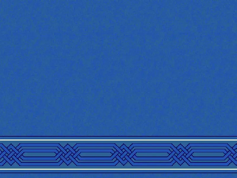 Interlaced Geometric Border Strip — Line-Strip Collection — Blue