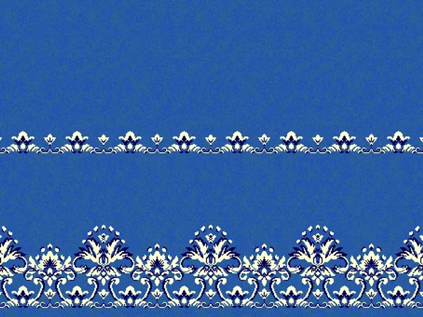 Floral Saff Strip — Layered Botanical Band Repeat — Blue