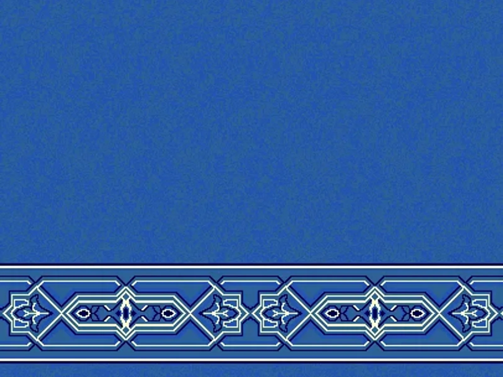 Linear Border — Saff Plain with Interlaced Geometric Band — Blue