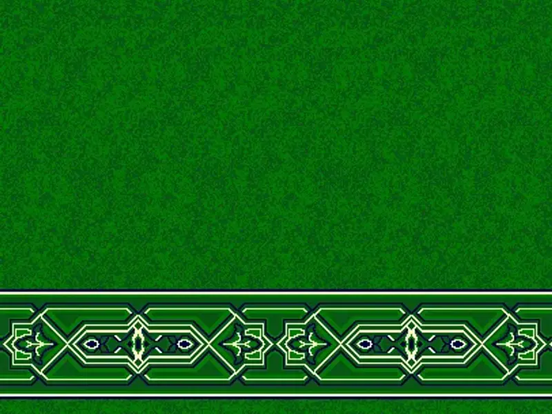  Linear Border — Saff Plain with Interlaced Geometric Band — Green