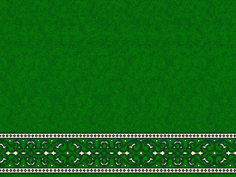 Flowing Arabesque Border Strip — Line-Strip Collection — Green