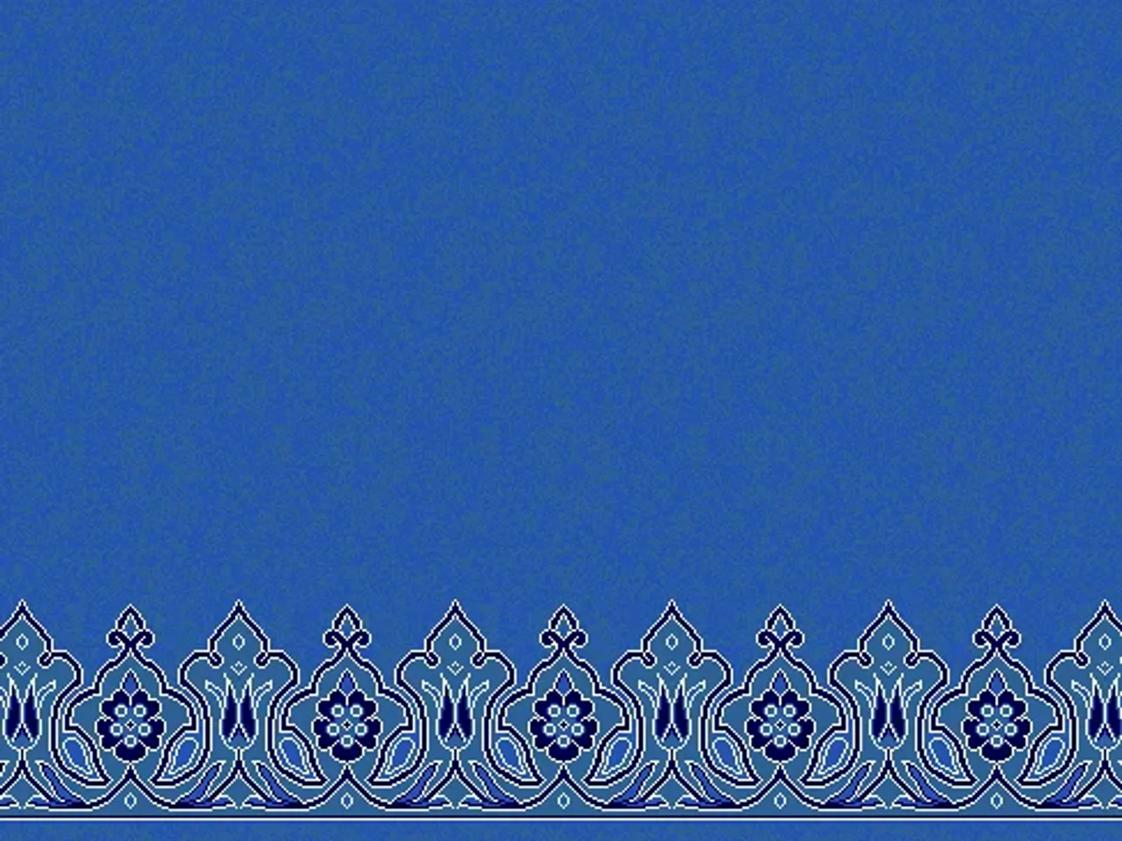 Floral Arch Border Strip — Saff Field with Ornamental Frieze — Blue