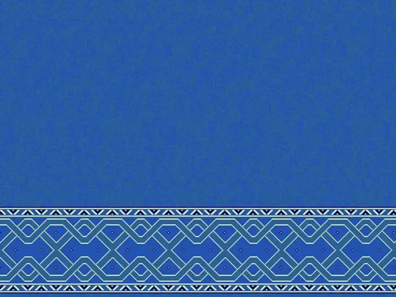 Clean-Field Geometric Border Strip — Minimalist Saff Design — Blue