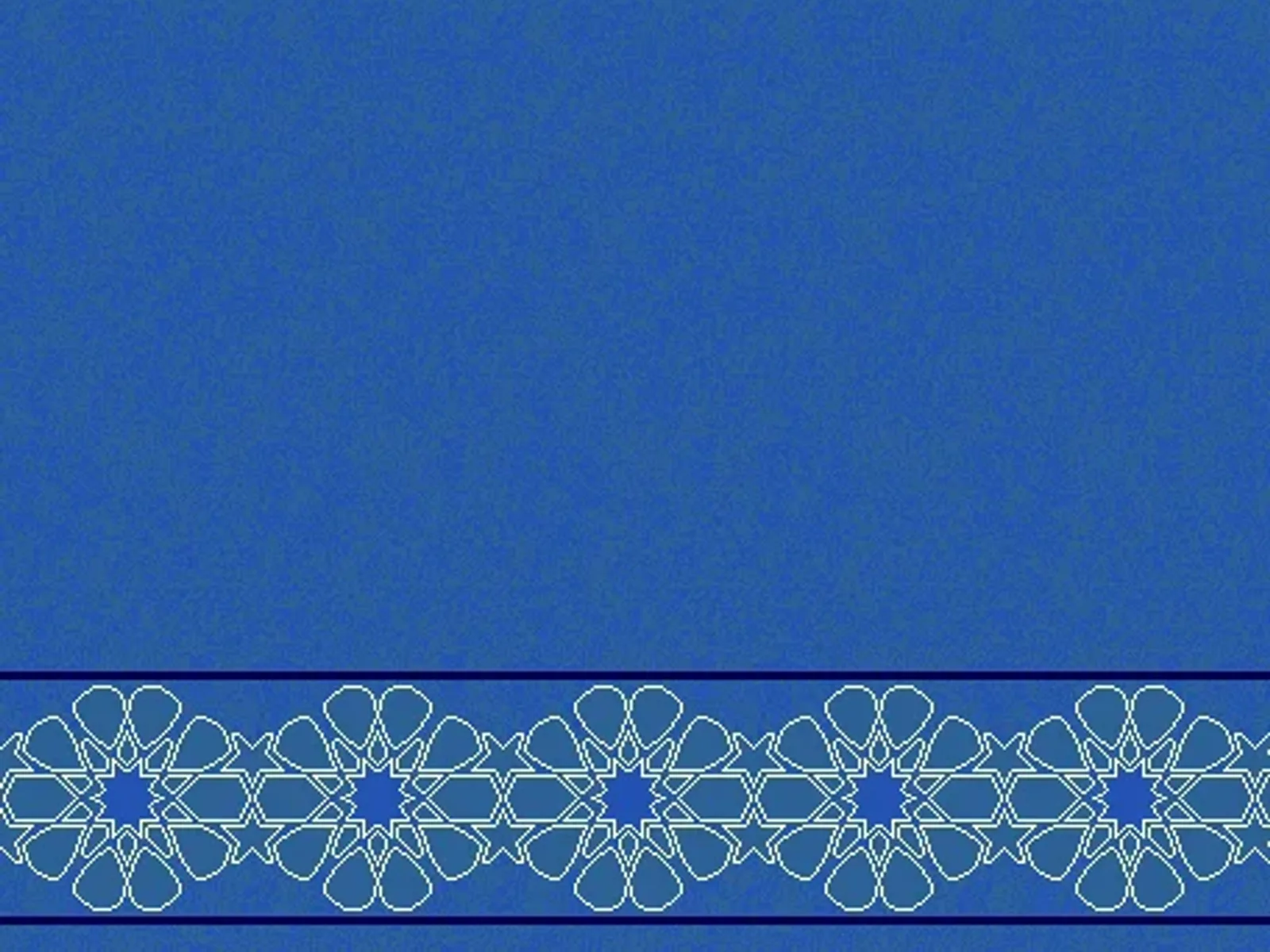 Geometric Star-Rosette Border Strip — Clean Field Saff Design — Blue