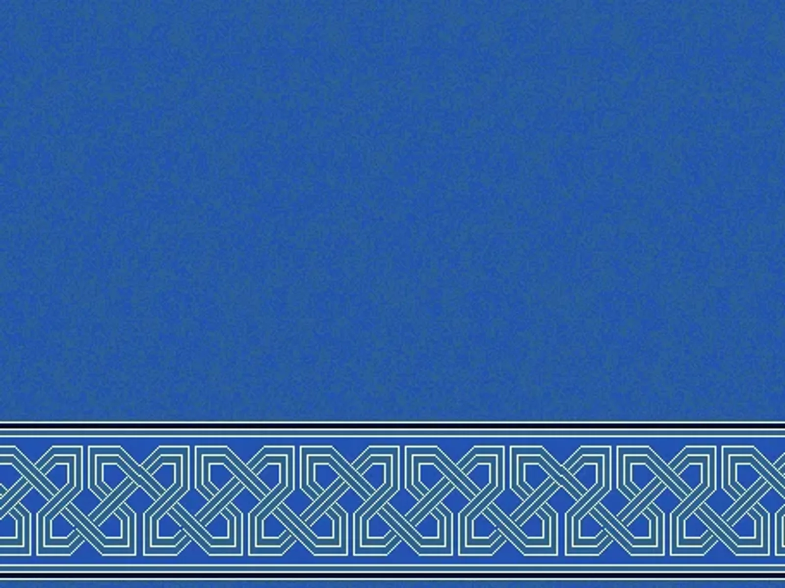 Interlaced Geometric Border Strip — Plain-Field Saff Carpet — Blue