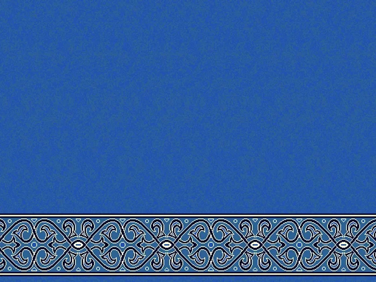 Flowing Arabesque Border Strip — Clean-Field Saff Design — Blue