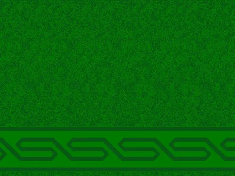 Continuous Wave-Link Border Strip — Minimalist Saff Field — Green