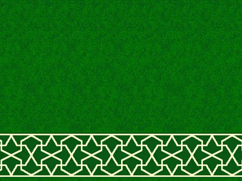 Anatolian Star-Lattice Border Strip — Clean Field Saff Design — Green