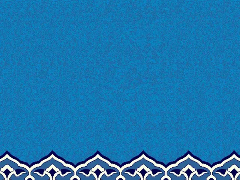 Pointed Arch Saff Border — Classic Mosque Strip Design — Blue