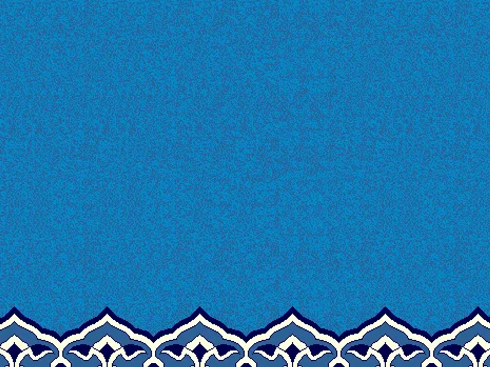Pointed Arch Saff Border — Classic Mosque Strip Design — Blue