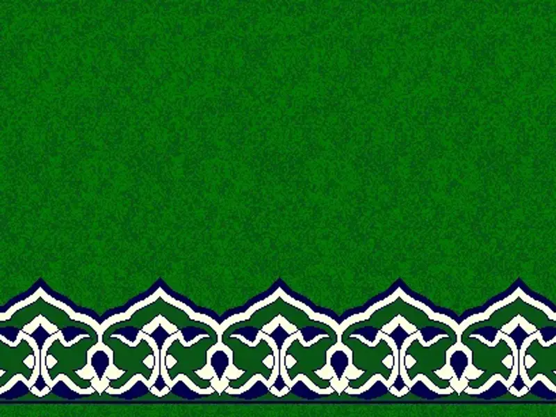 Pointed Arch Saff Border — Classic Mosque Strip Design — Green