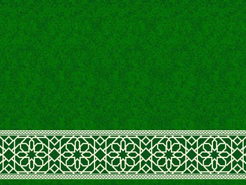 Plain-Field Saff with Andalusian Geometric Border Strip — Green