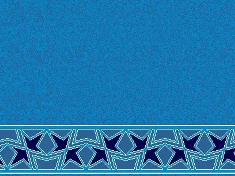 Interlocking Star-Band Border — Clean Field Saff Design — Blue