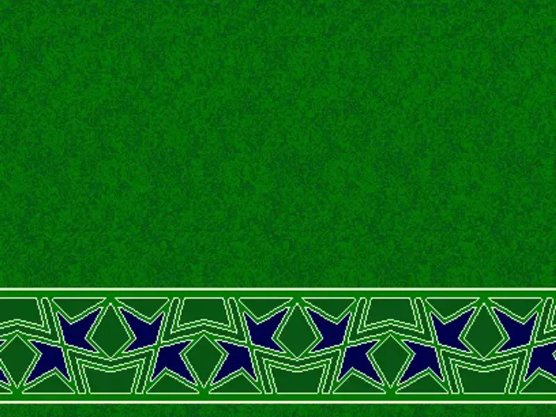 Interlocking Star-Band Border — Clean Field Saff Design — Green