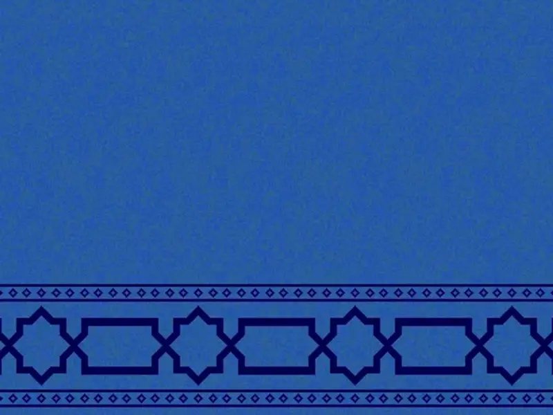 Geometric Star-Lattice Border Strip — Clean Field Saff Design — Blue