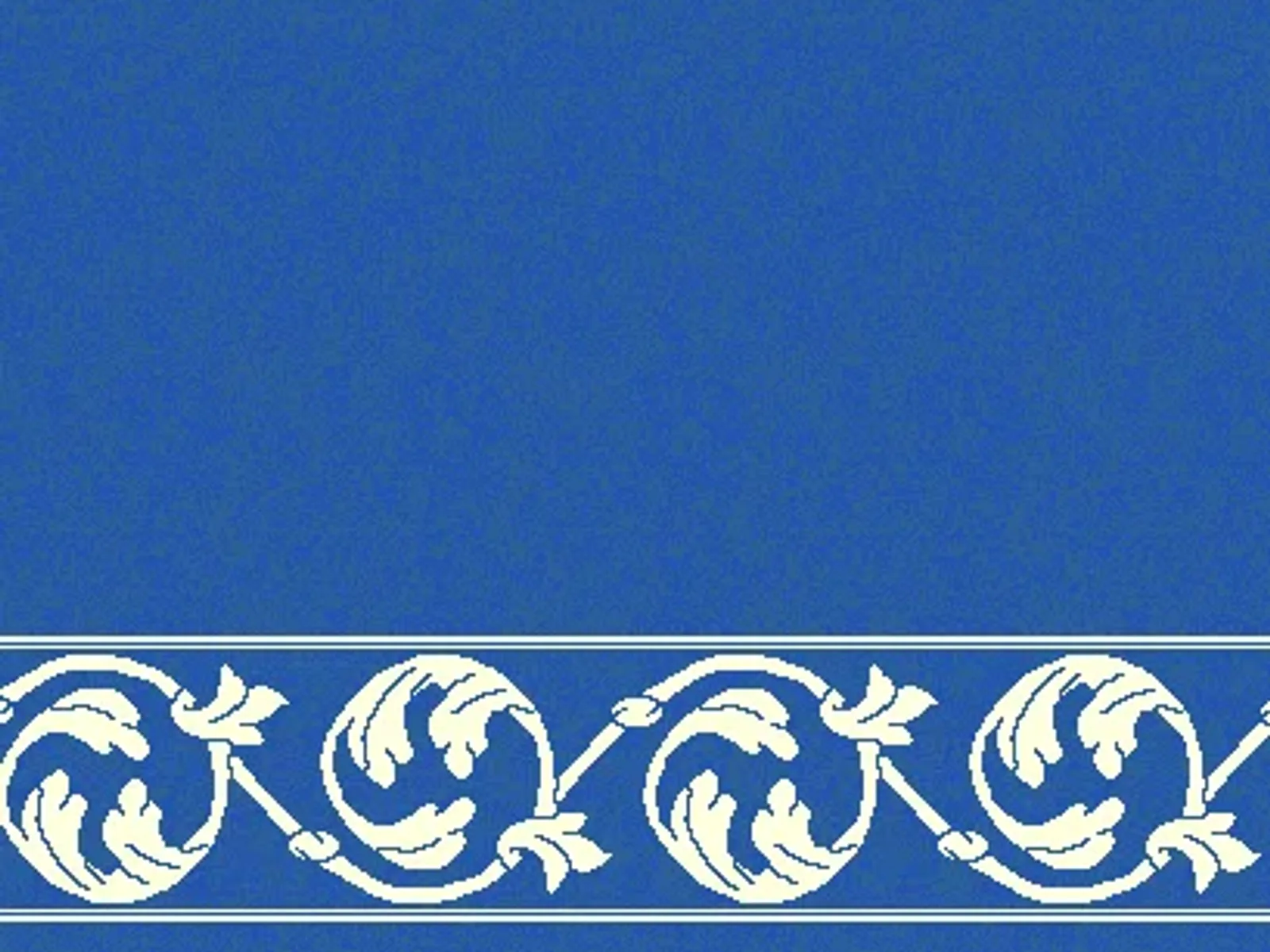 Flowing Acanthus Border Strip — Serene Plain Field — Blue