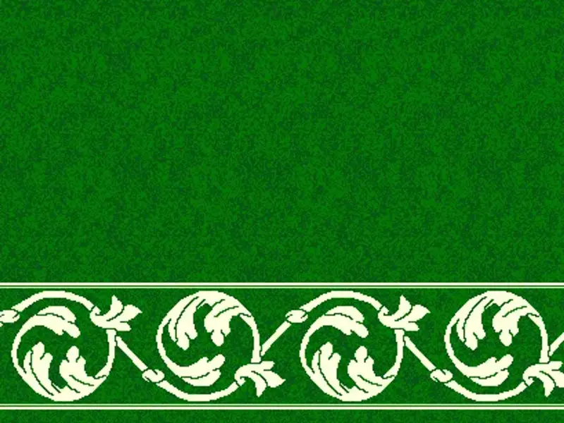 Flowing Acanthus Border Strip — Serene Plain Field — Green