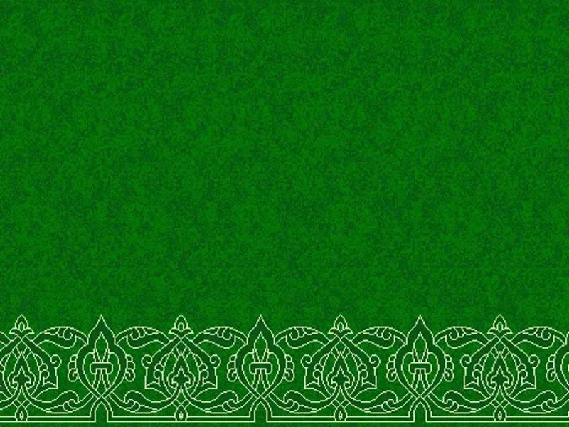 Selçuk Tracery Border — Saff Plain Field Strip — Green
